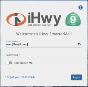 Screenshot Mail Login